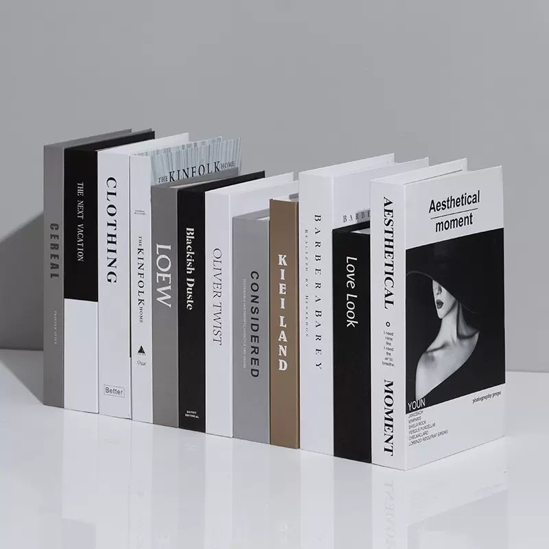 หนังสือปลอมตกแต่งสไตล์โมเดิร์นสำหรับวางโชว์