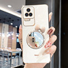 Brand phone case, cute mirror with bow, silica gel protective case, redmi, fall protection