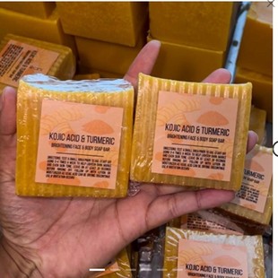 Cross-border Foreign Trade TK Turmeric Soap Kojic Acid Soap Cleansing Bath Skin Tender Skin Brightening Ginger Handmade Soap