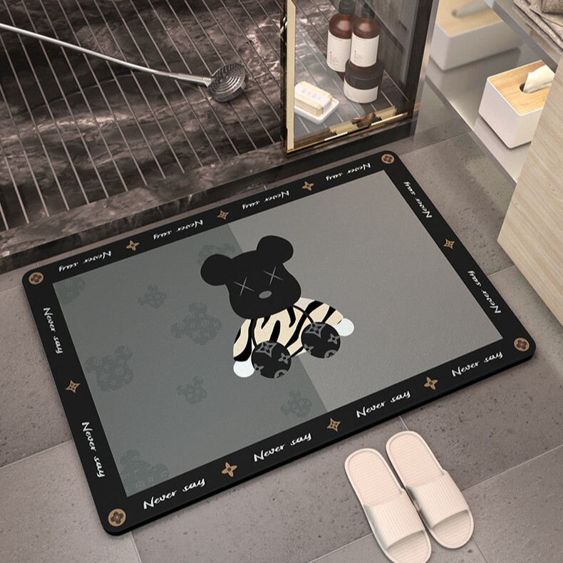 Trendy Diatomaceous Earth Mat, Water-Absorbent, Quick-Drying, Easy to Maintain, Non-Slip Foot Mat for Washbasin, Home Use, Customizable Bathroom Mat Trendy Diatomaceous Earth Mat, Water-Absorbent, Quick-Drying, Easy to Maintain, Non-Slip Foot Mat for Washbasin, Home Use, Customizable Bathroom Mat