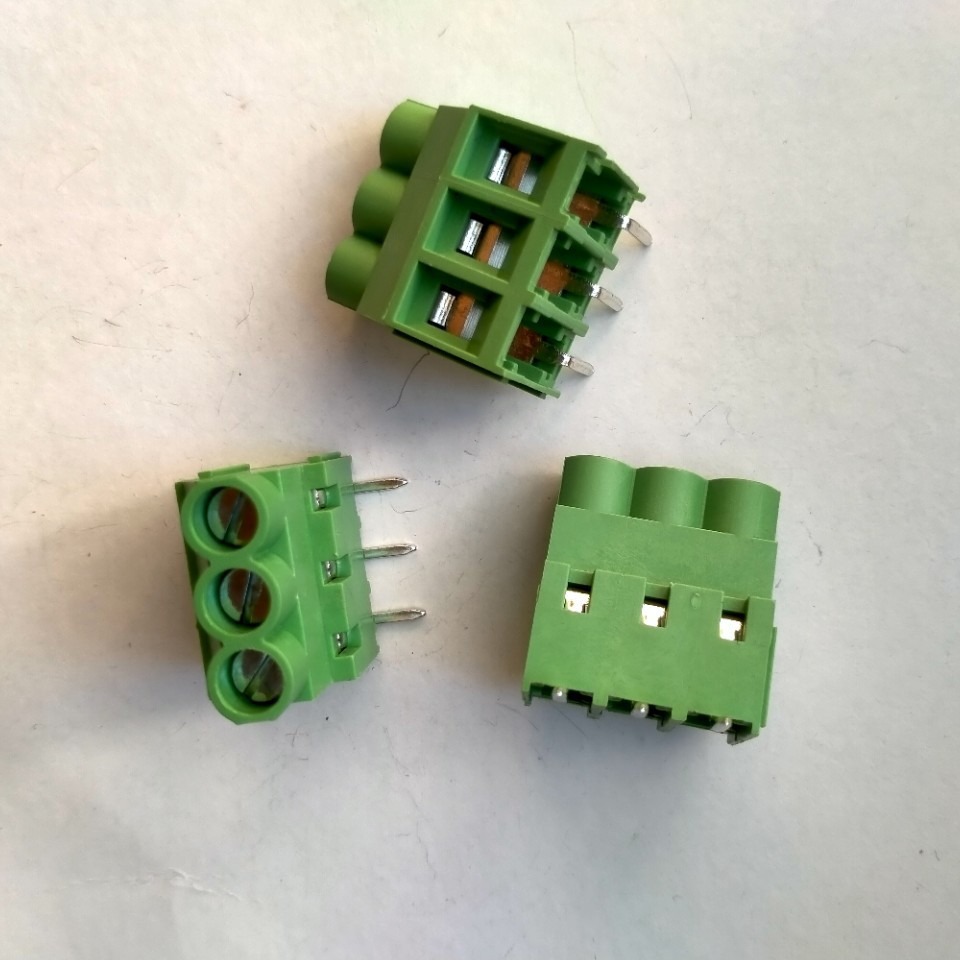 卧式接线端子DG636/WJ635/KF635/MB910-6.35mm间距贴片接线端子3P