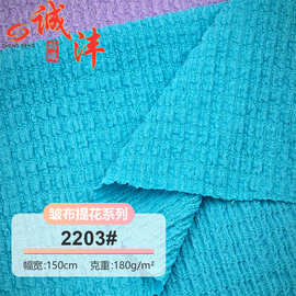 2203#皱布提花泡泡肌理感外贸连衣裙宠物服童装 涤氨弹力针织面料