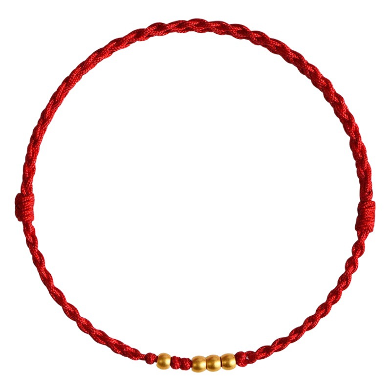 Red Rope Bracelet Lifetime 1314 Ancient Sha Gold Transfer Beads Hand-woven Love Girlfriend Couple Hand Rope