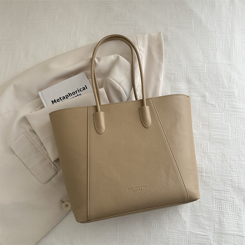 2024 nueva moda de color sólido ocio de viaje sencillo bolso de hombro para mujeres gran capacidad suave retro mujer