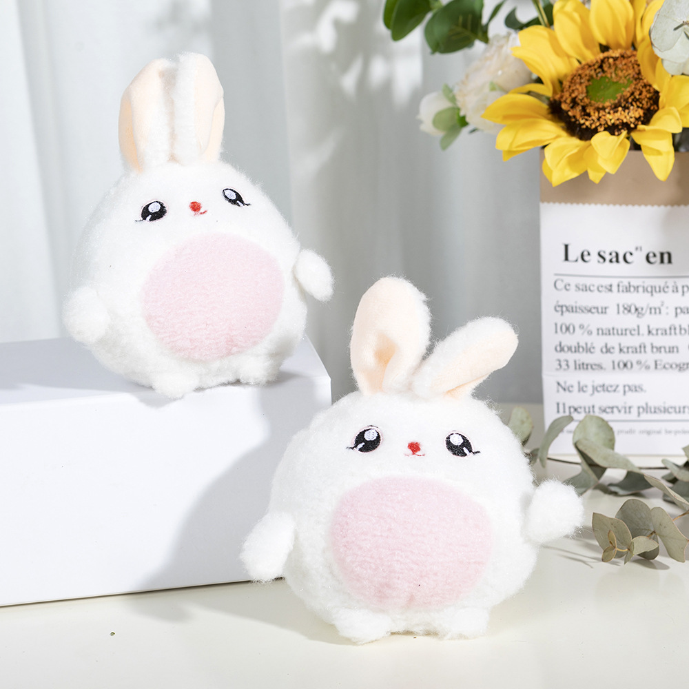 粉色长耳朵兔子书包挂件新款宝贝兔毛绒玩具公仔抓娃娃机用品礼品