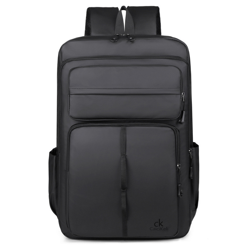 Mochila nueva tendencia de la moda bolsa de computadora de negocios de ocio de gran capacidad color sólido luz impermeable mochila transfronteriza