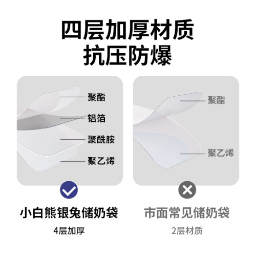 Small White Bear Breast Milk Storage Bag, Breast Milk Preservation Bag, Small Capacity Storage Cup, Thick Mouth Dedicated Disposable Milk Storage Bag 200ML