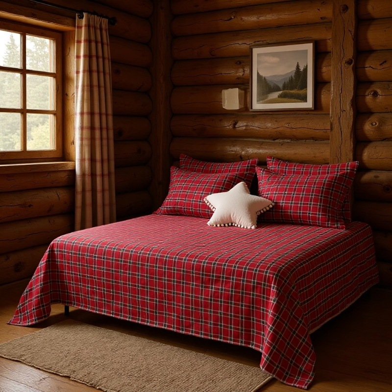 College Style Slim Authentic Coarse Cloth Bed Bed Sheets Three-Piece Set Simple Stripesd Design Double-Sided Reversible Suitable for Dormitories