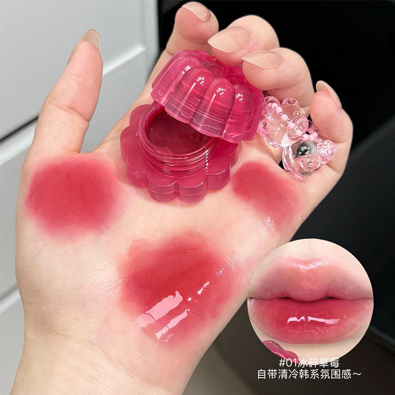 QIBEST果冻甜心唇颊两用啫喱 琉璃唇冻水光显色嘟嘟唇面颊腮红膏|undefined