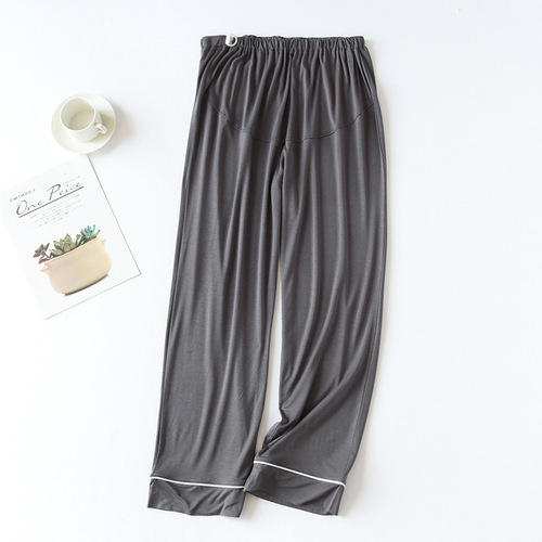 Modal maternity pants, spring and autumn maternity home pajamas, can be worn outside, summer large size adjustable confinement pants