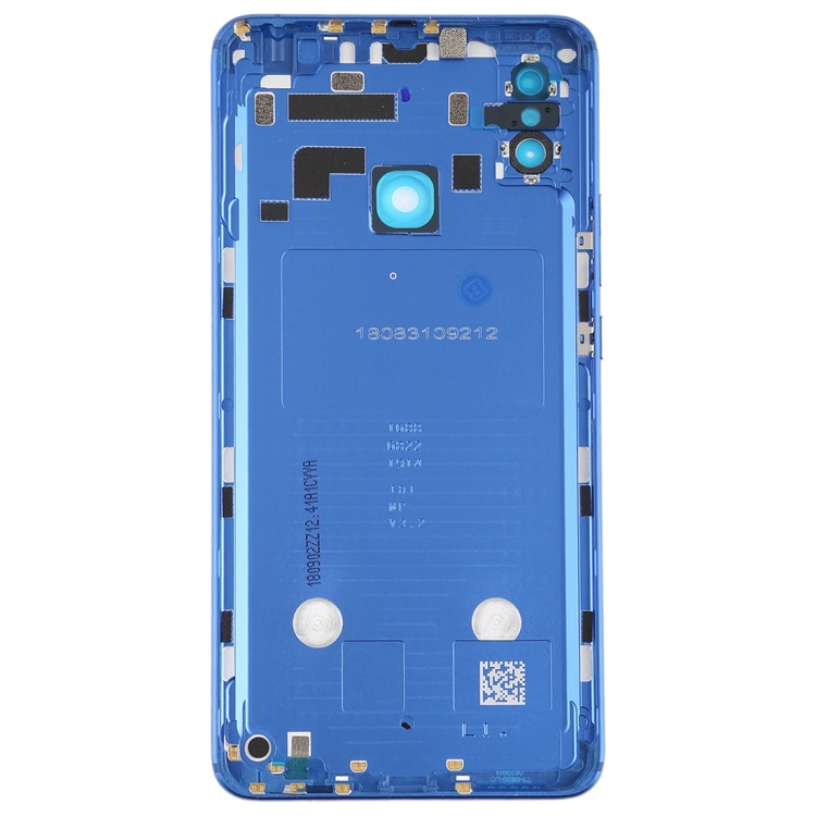 Para Xiaomi Mi Max 3 cubierta trasera con botones laterales (color: azul)