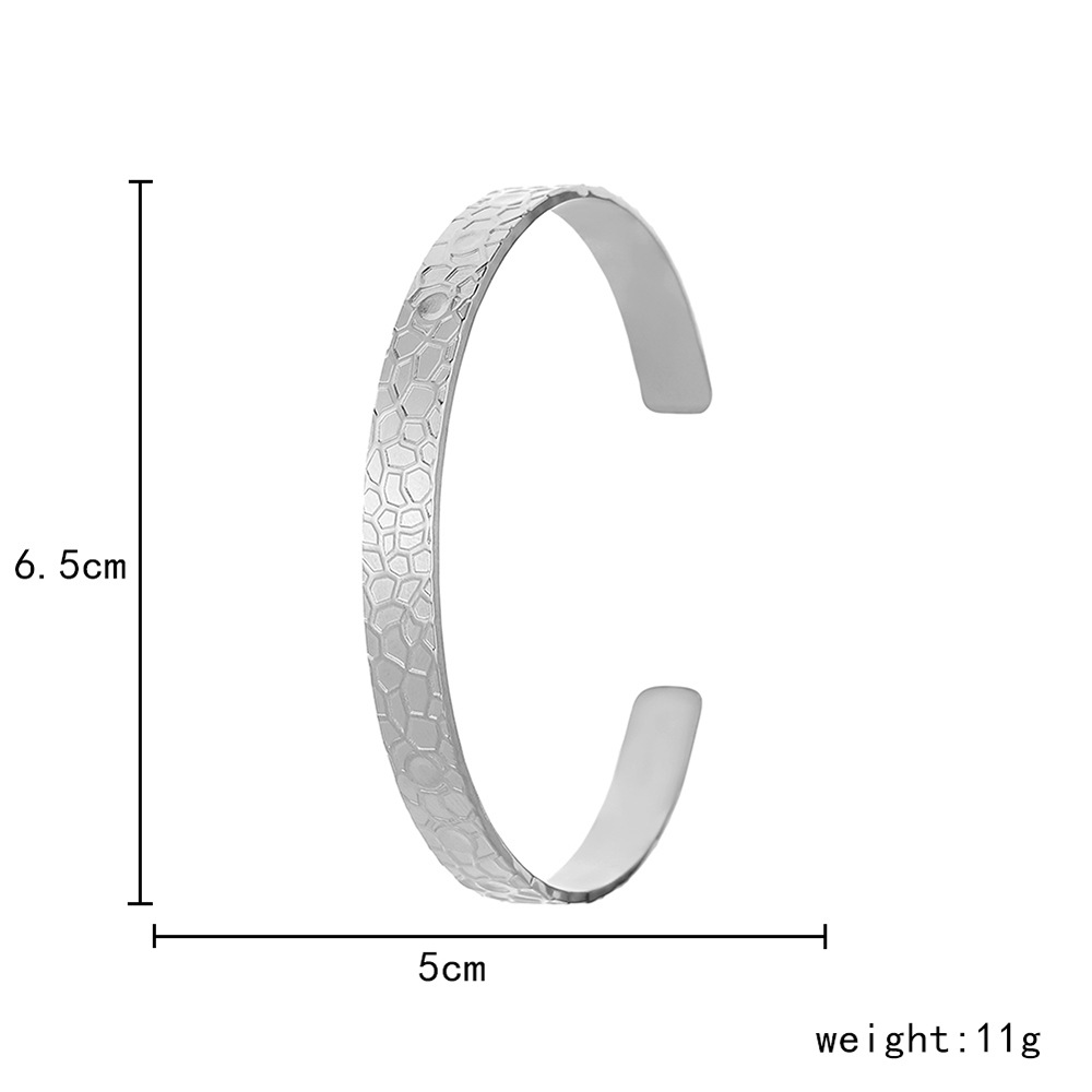 12g Weight Bangle Classification 1 Piece Quantity Daily Occasion Stainless Steel Material Geometric, Eye Pattern Unisex Gender Plating Design Simple Style Style Geometric Eye Stainless Steel Simple Style Bangle 24
