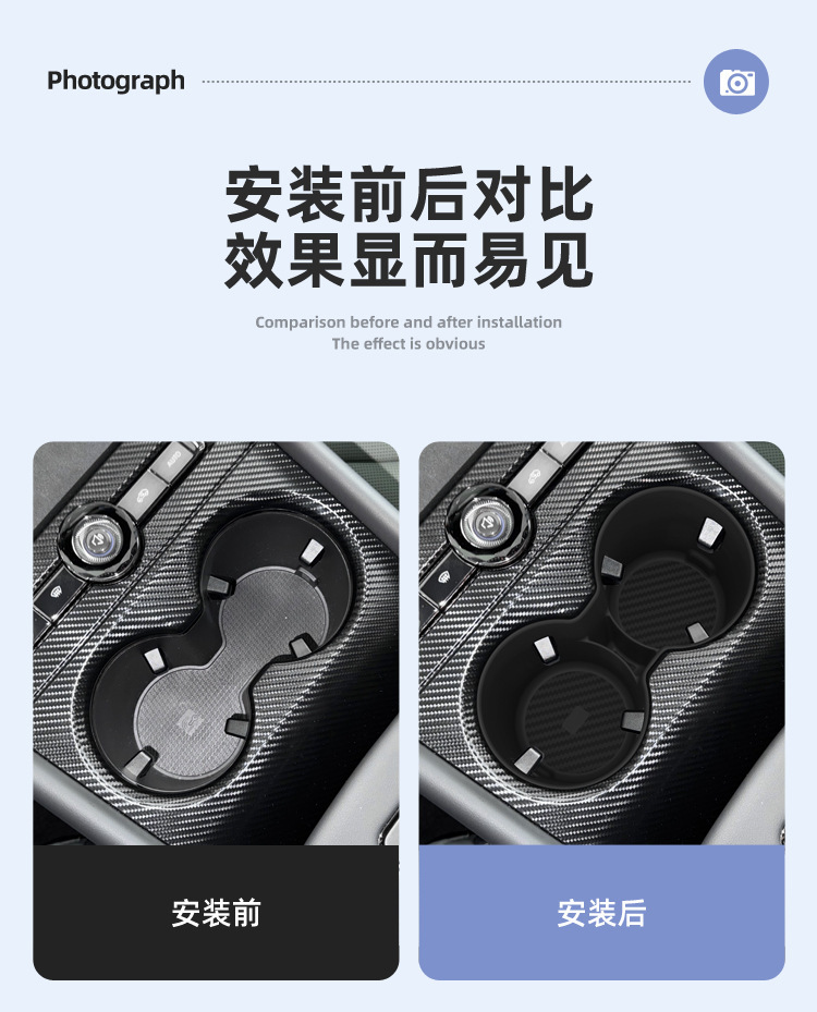 Suitable for 26 models of Lynk & Co 07GT, central console cup holder silicone protective anti-slip mat, car interior accessories, modification parts