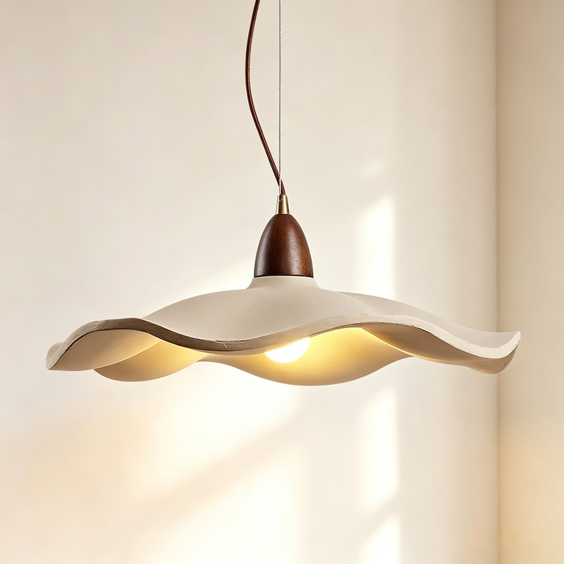 Cross-border Wabi-Sabi style restaurant pendant lights, retro homestay dining table lamps, lotus leaf design, Japanese-style natural wood lamps for tea rooms and study rooms Cross-border Wabi-Sabi style restaurant pendant lights, retro homestay dining table lamps, lotus leaf design, Japanese-style natural wood lamps for tea rooms and study rooms