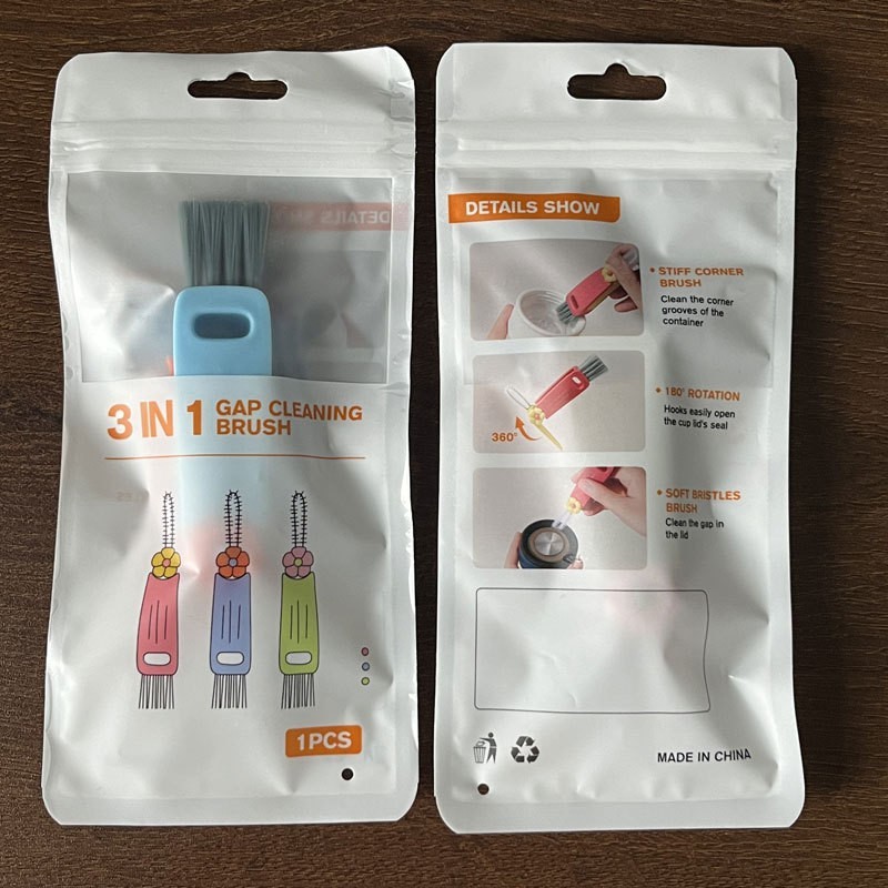 三合一杯盖刷奶瓶奶嘴清洗刷多功能辅食机缝隙清洁刷神器水杯刷子|undefined