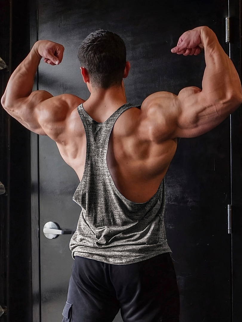 Men's Fitness Vest Loose Sleeveless Top For Sports Running Basketball Training_viptrois.com