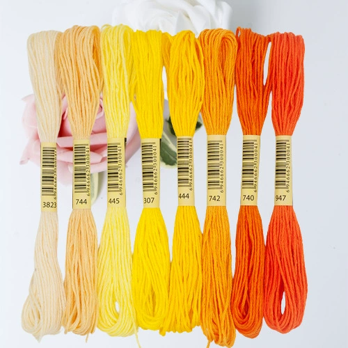 Вышивка крестиком, градиент цвета, 8 предметов, нить для вышивания проводки, вышивка ручной работы, вязание своими руками, красочный набор проводов