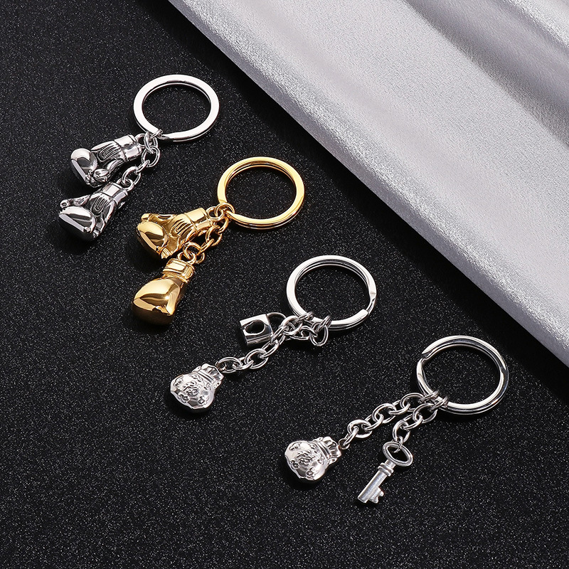 Creative golden keychain stainless steel
