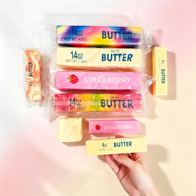 Cross-border slow-rebound butter stick squishy toy, soft and trendy, finger-sucking food toy, colorful stress-relief toy wholesale Cross-border slow-rebound butter stick squishy toy, soft and trendy, finger-sucking food toy, colorful stress-relief toy wholesale