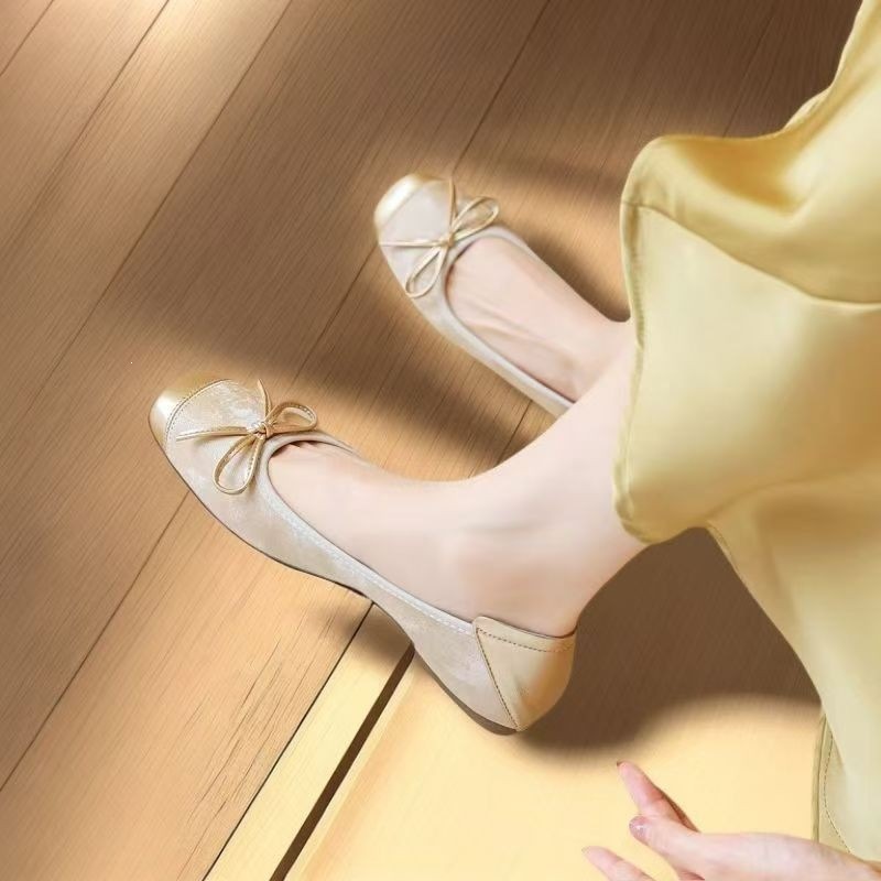 2026 primavera nuevo estilo francés zapato de ballet plana al por mayor un pedazo de zapato de huevo de suela suave para mujeres embarazadas zapatos solos