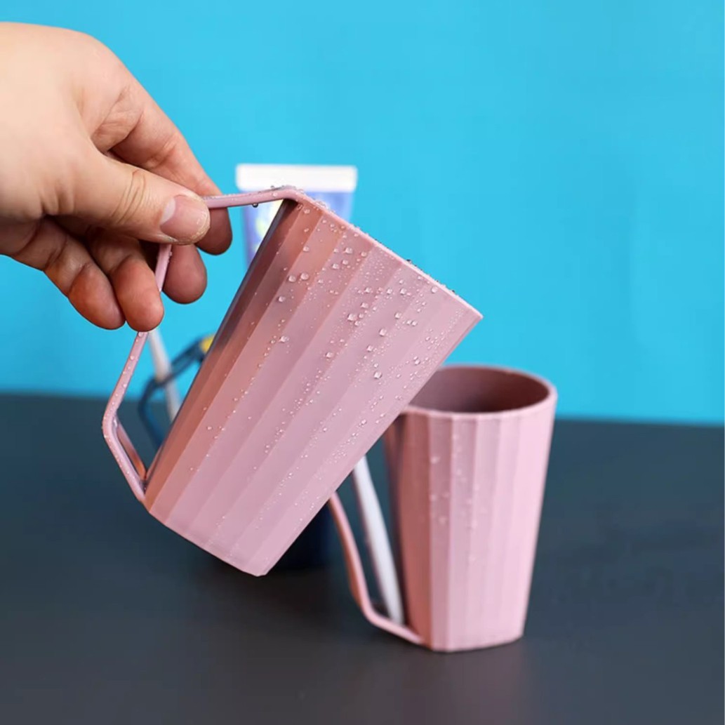 Portable Toothbrush Cup With Handle For Home And Dormitory_voghion.com