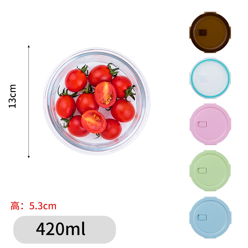 Fiambrera de vidrio, lonchera de aislamiento, caja de conservación separada, caja de bento, caja de frutas, horno microondas, estudiante de oficina, mujer