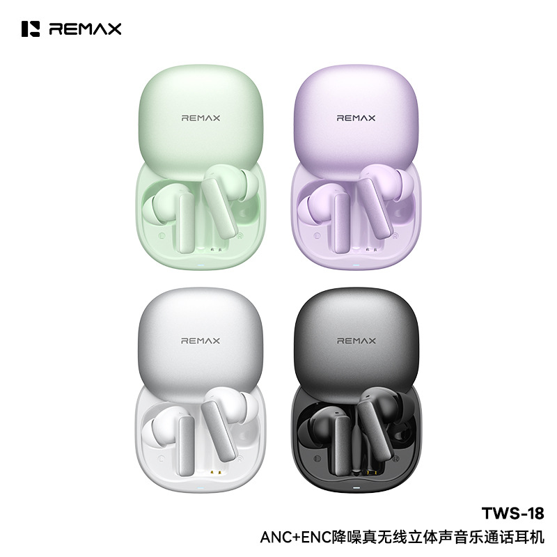 Remax Anc+Enc Noise Reduction True Wireless Stereo High-Definition Hifi In-Ear Headphones Tws-18