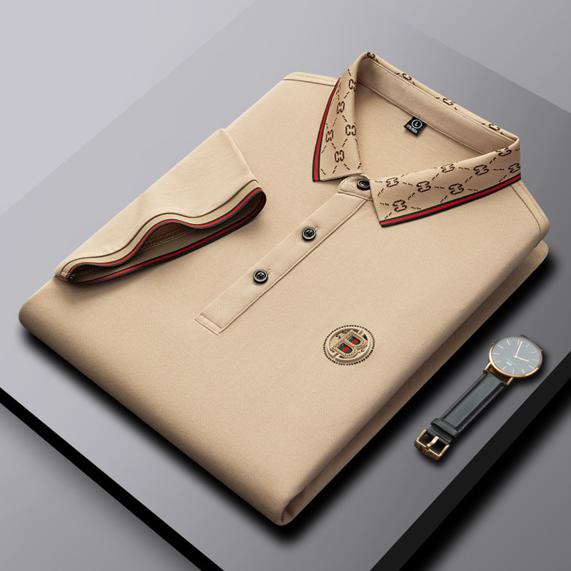 Woodpecker Official Authentic Brand Men's Clothing Summer High-End Lapel Short-Sleeved T-Shirt Men's Polo Shirt Men's
