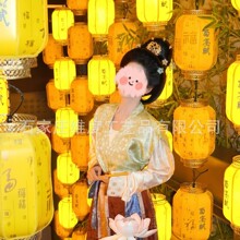 冬瓜羊皮灯笼免费印刷广告中式仿古大红长灯笼防水防晒春节红灯笼