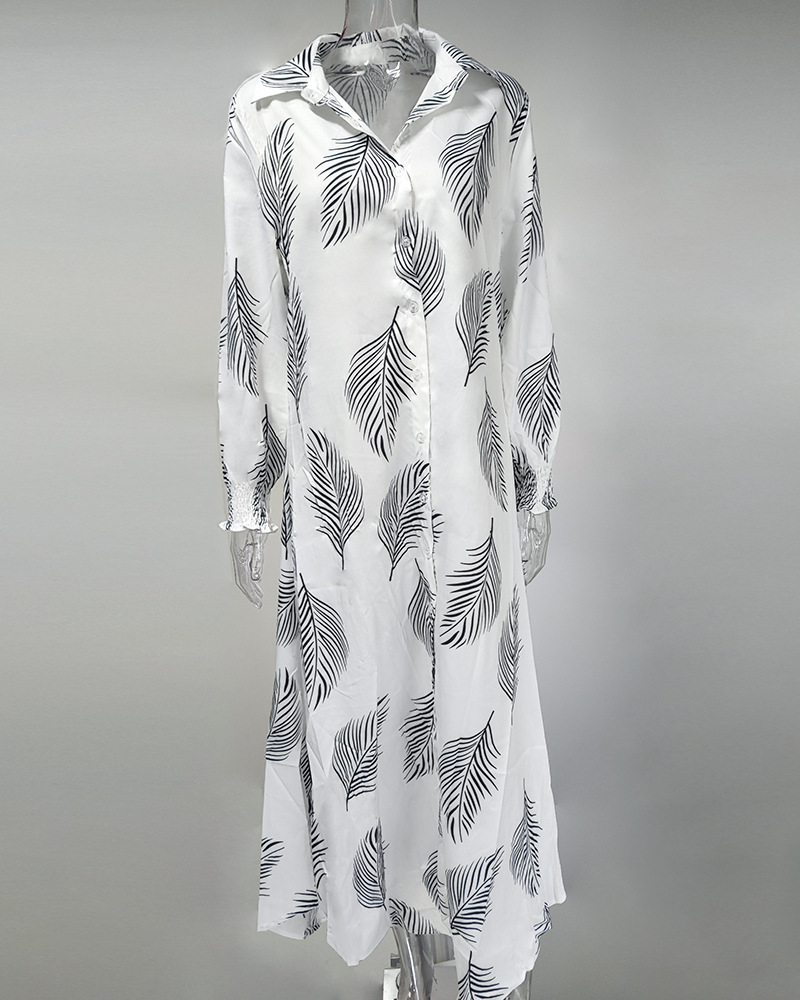 315g Weight Maxi Long Dress Dress Length Type Long Sleeve Sleeve Length Regular Dress Dresses Type Regular Sleeve Sleeve Type Polyester Fabric Type High Waist Waist Line Daily, Beach Occasion V Neck Neckline Regular Fit Fit Type Printing, Stripe, Leaves Pattern Summer, Spring Season Women's Gender Vacation Style Wholesale Women's Vacation Printing Stripe Leaves Daily Beach V Neck Long Sleeve Regular Dress 24