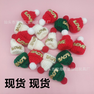 Ready Supply of Christmas Little Yellow Duck Woolen Hats with Letters, DIY Hairpins, Headwear, Handmade Accessories and Accessories