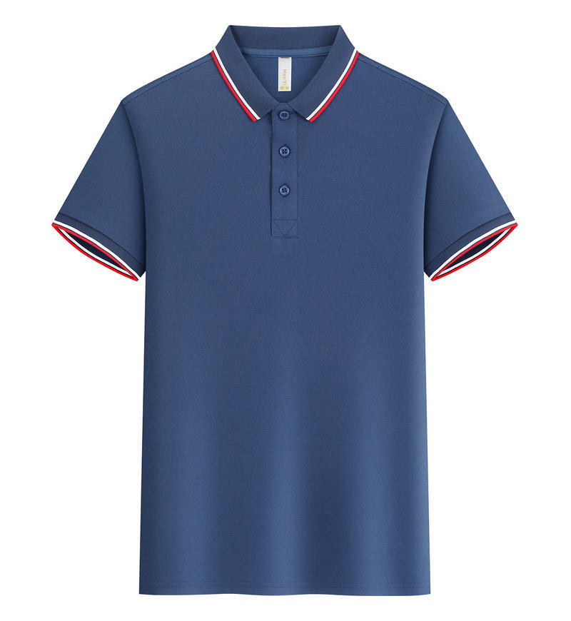 Hielo de oxígeno algodón Asia-Europa código transfronterizo empresa publicidad camisa de trabajo solapa de manga corta polo ropa de trabajo personalizada logotipo impreso