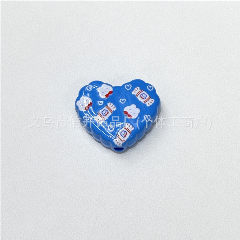 通孔大白兔卡通印花异形串珠笔配件手机包链diy手工饰品串珠材料|undefined