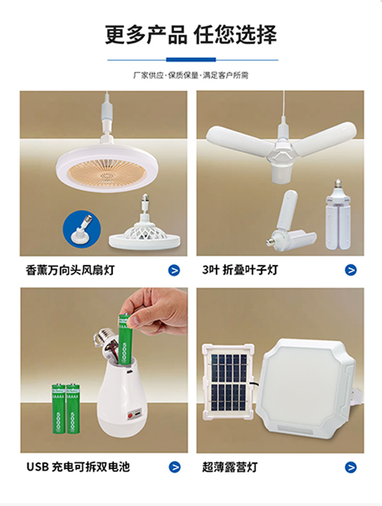 led直叶折叠E27螺口室内家用新颖便捷单灯泡现货批发超亮畅销时尚