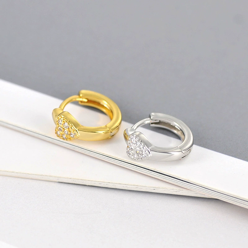 Серебряная игла, стильные серьги, серебро 925 образец, европейский стиль, простой и элегантный дизайн, образец золота 750