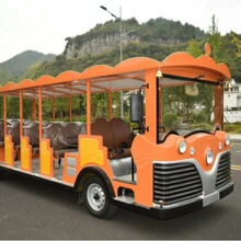 叮当车14座电动车 复古款燃油观光车 仿古电瓶观光车
