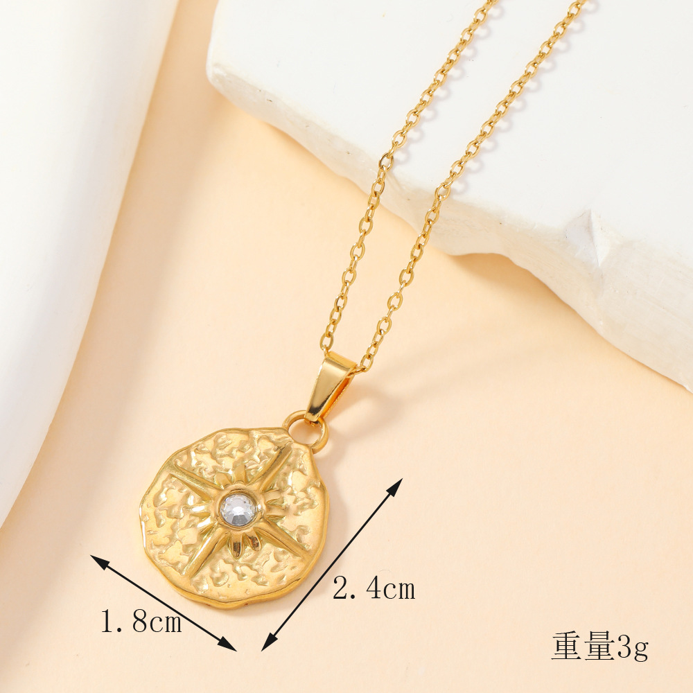 Colgante de acero inoxidable de estilo europeo y americano, collar de brazalete, accesorios de amor creativo, colgante de diamantes DIY