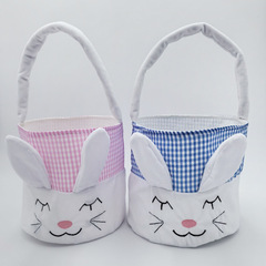 Easter Home Party Supplies Egg Hunt Game Basket Rabbit Doll Fabric Basket Interior Decoration Cross-border