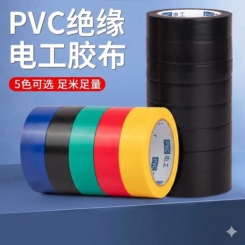 电工胶布PVC绝缘胶带防水阻燃电工电线胶布绝缘胶带胶布