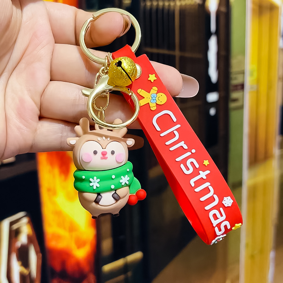 Fashion Christmas Tree Letter Soft Rubber Patchwork Women's Keychain 1 Piece display picture 5