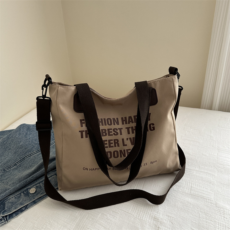 Bolsa de viaje de gran capacidad para mujeres 2022 nueva bolsa de lona de hombro, bolso de la universidad, bolsa de clase.