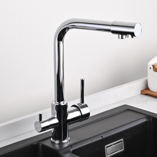 All-Copper Kitchen Seven-Character Three-In-One Water Purification Faucet for Direct Drinking Three-Use Faucet Multi-Functional Sink Water Purification Faucet