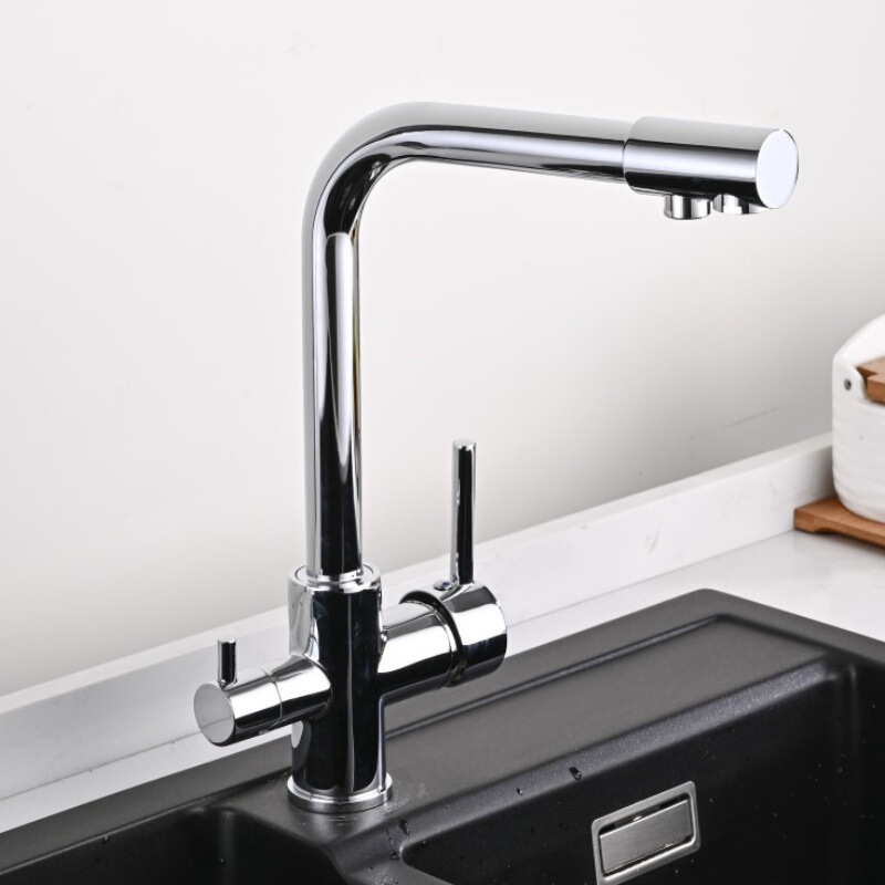 Cross-Border Kitchen Hot and Cold Water Purification Faucet, Three-In-One, Direct Drinking, Rotatable Sink Faucet, Wholesale Factory Cross-Border Kitchen Hot and Cold Water Purification Faucet, Three-In-One, Direct Drinking, Rotatable Sink Faucet, Wholesale Factory
