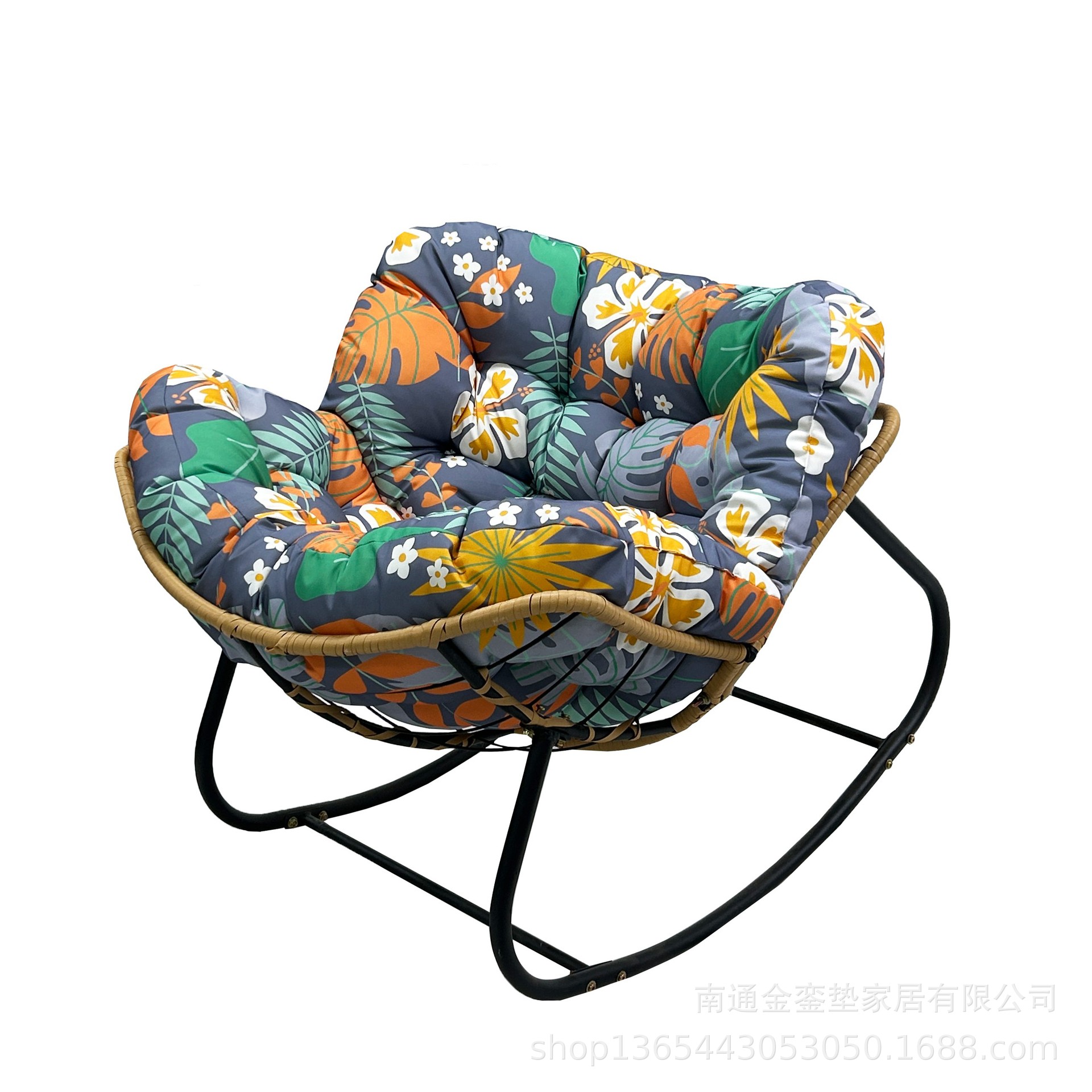 Cojín de silla de mecedora perezosa, cojín de sofá individual para balcón doméstico, cojín de asiento integrado, cojín de cesta de suspensión interior y exterior