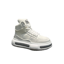 棉鞋男款冬季加绒2024运动小白鞋潮流系带厚底增高鞋休闲高帮鞋男