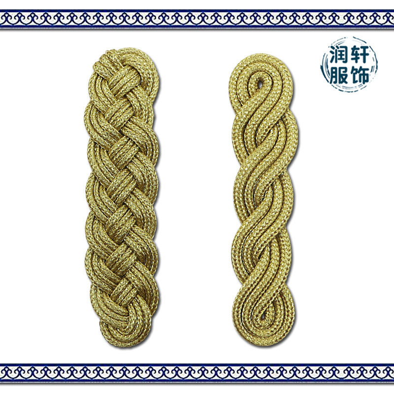DIY hand-woven epaulettes gold silk belt waist ornaments gold shoulder strap buckle gift bar code doll clothes clothing DIY hand-woven epaulettes gold silk belt waist ornaments gold shoulder strap buckle gift bar code doll clothes clothing