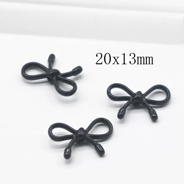 New Cute Ins-Style Alloy Hollow-Out String Bowknot Spacer Beads DIY Jewelry Accessories Bracelet and Bag Charm Materials
