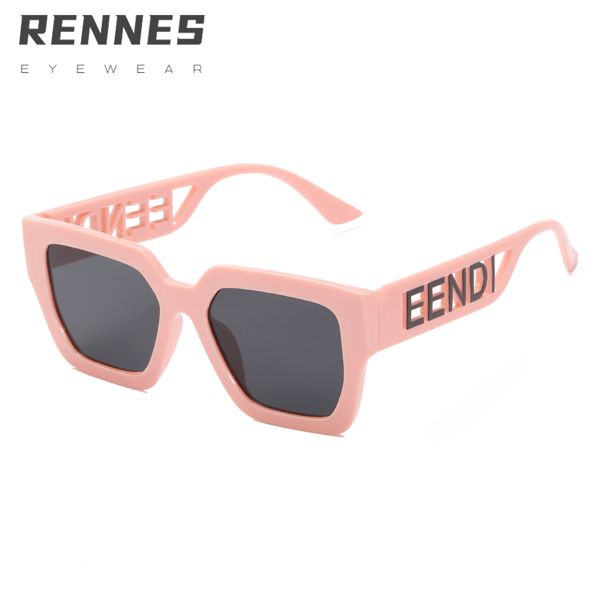 2021 nuevas letras anchas huecas marco elegante gafas de sol para niños letras personalizadas contraste color gafas de sol para niños moda