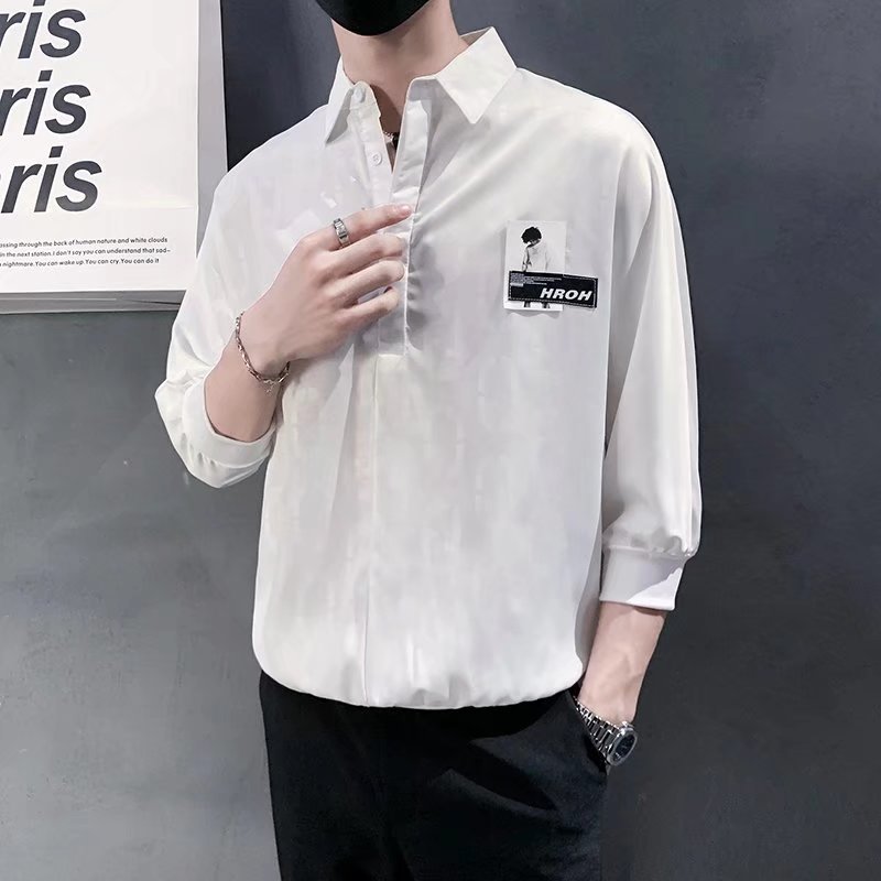 Polo camiseta de manga corta para niños, tops de solapa de verano de media manga de todo fósforo para estudiantes de moda, camiseta juvenil de marca de moda