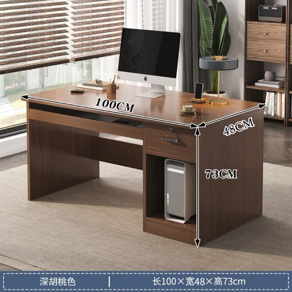 Escritorio de computadora Escritorio simple y moderno hogar Escritorio de estudiante Dormitorio Escritorio de oficina con cerradura